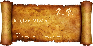 Kugler Viola névjegykártya